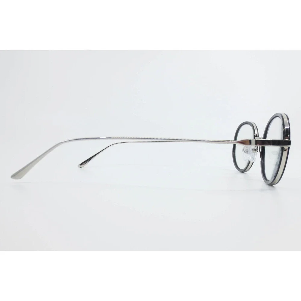 Robert Mitchell RM 202115 Round Black Silver Eyeglasses Frames 47-23-145